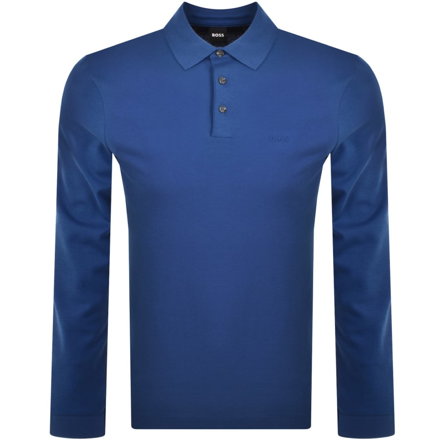 Hugo boss navy long sleeve polo new arrivals